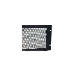4U Black Perforated Flanged Rack Panel