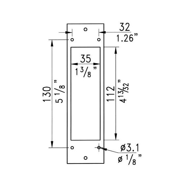 4U MSB Front Panel for 1 x HDD 24/64/108 - 1 Module Wide