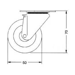 50mm Swivel Castor with Grey Wheel