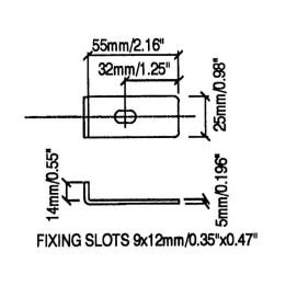 55mm Heavy Duty Black Long Speaker Clamp