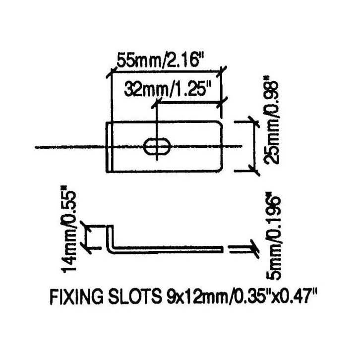 55mm Heavy Duty Black Long Speaker Clamp