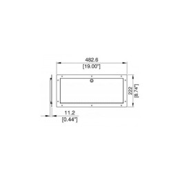 5U Black Panel Mount Lockable Access Door