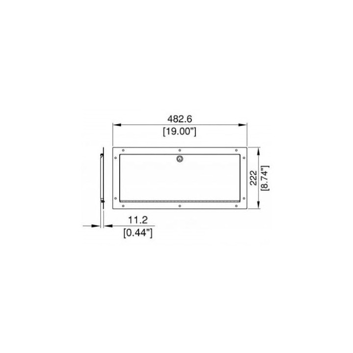 5U Black Panel Mount Lockable Access Door