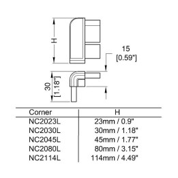60mm High Lidmaker Plastic Corner for N-Case 1