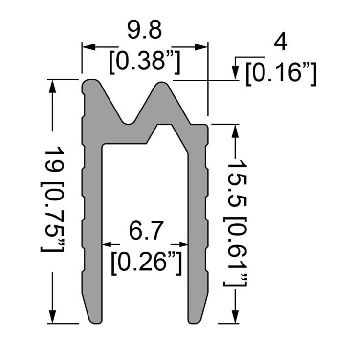 6.7mm Hybrid Extrusion - 2m Long