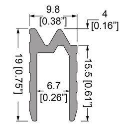 6.7mm Hybrid Extrusion - 4m Long