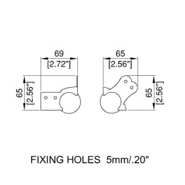 69mm High PennBrite Brace Ball Corner with 3mm Radius