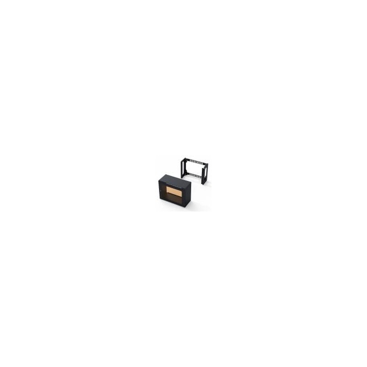 6U Shallow Wall Mount Rack with Removable Outer Shell and M6 Rails