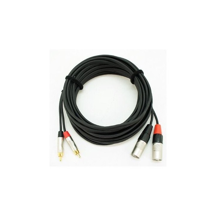8000mm Rean Dual Signal RCA Phono XLR Signal Lead