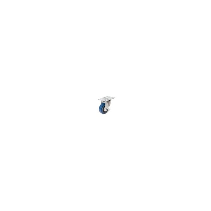 80mm Swivel Castor with Rubber Blue Wheel