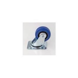 80mm Swivel Castor with Rubber Blue Wheel