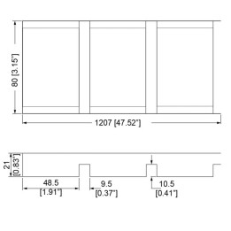 9.5mm Grooved Wood Strip for Dividing Walls
