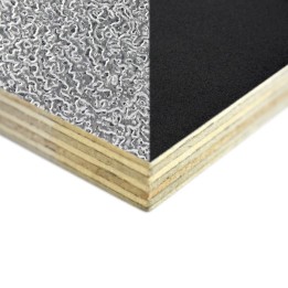 9mm High Quality Birch Wood Panels with Stucco Aluminium Laminate and Black Backing
