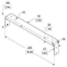 Anti-Vibration Crossbar for use with R0883 Rack Rails and Door Hinge Slide