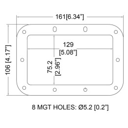Backplate for Medium Recessed Handles