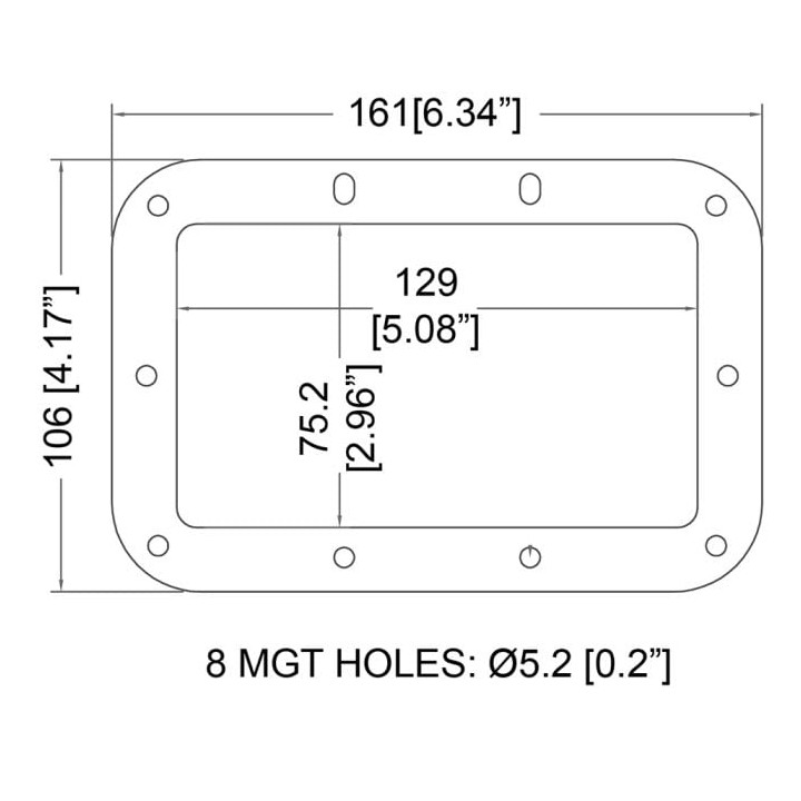 Backplate for Medium Recessed Handles