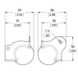 Black Brace Ball Corner with 0.8mm Radius