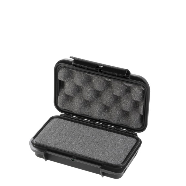 Black, cubed foams, INT 157x115xH41(12+29)mm, EXT 175x115xH47mm, 0,14kg, 0,527L