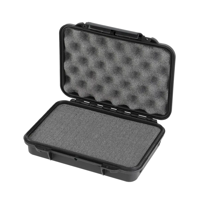 Black, cubed foams, INT 212x82xH47(14+33)mm, EXT 230x175xH53mm, 0,278kg, 1,39L