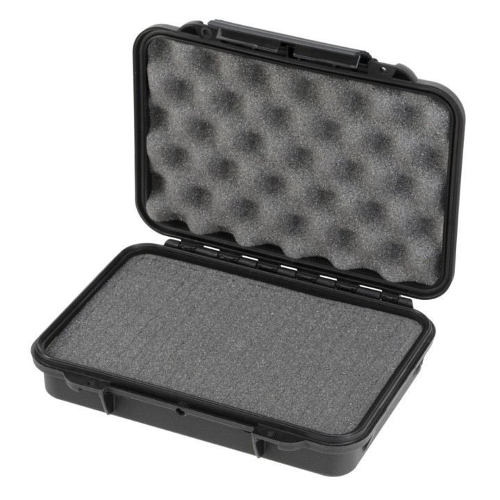 Black, cubed foams, INT 212x82xH47(14+33)mm, EXT 230x175xH53mm, 0,278kg, 1,39L