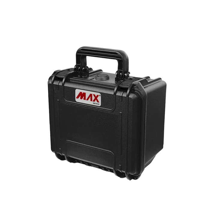 Black, cubed foams, INT 235x180xH156(25+131)mm, EXT 258x243xH167,5mm, 6,6L