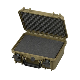 Black, cubed foams, INT 300x225xH132(33+99)mm, EXT 336x300xH148mm, 1,76kg, 8,91L