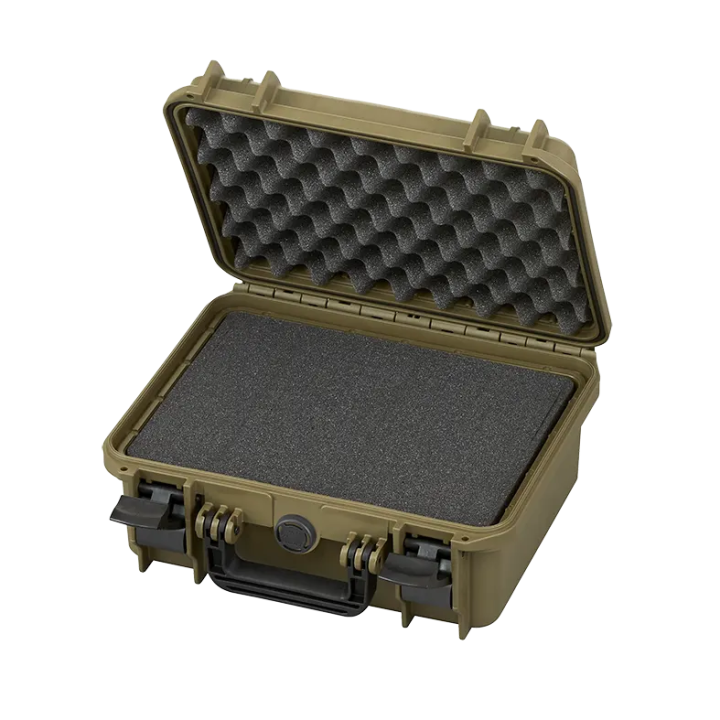 Black, cubed foams, INT 300x225xH132(33+99)mm, EXT 336x300xH148mm, 1,76kg, 8,91L