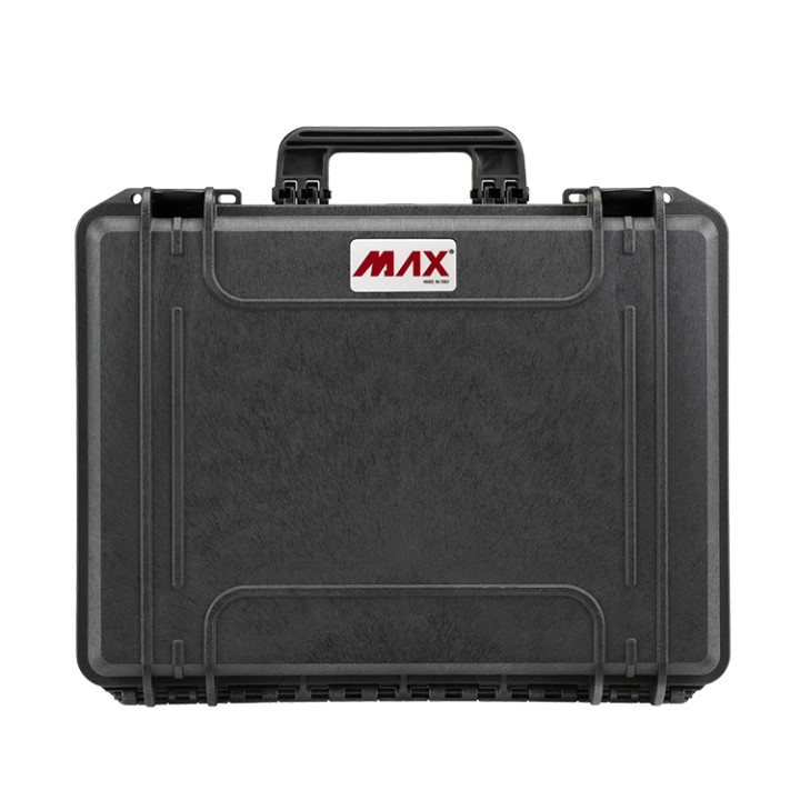 Black, cubed foams, INT 465x335xH220(40+180)mm, EXT 502x415xH246mm, 3,96kg, 34,27L