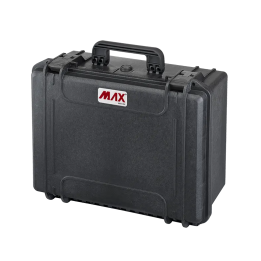 Black, cubed foams, INT 465x335xH220(40+180)mm, EXT 502x415xH246mm, 3,96kg, 34,27L