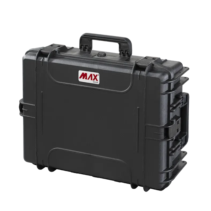 Black, cubed foams, INT 538x405xH190(50+140)mm, EXT 594x473xH215mm, 5,38kg, 41,4L