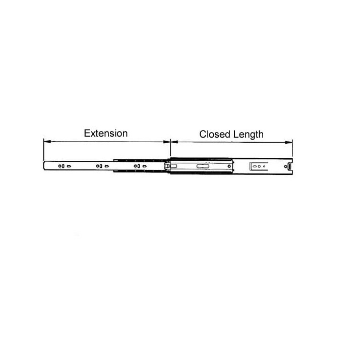 Black Drawer Slides - 400mm Long