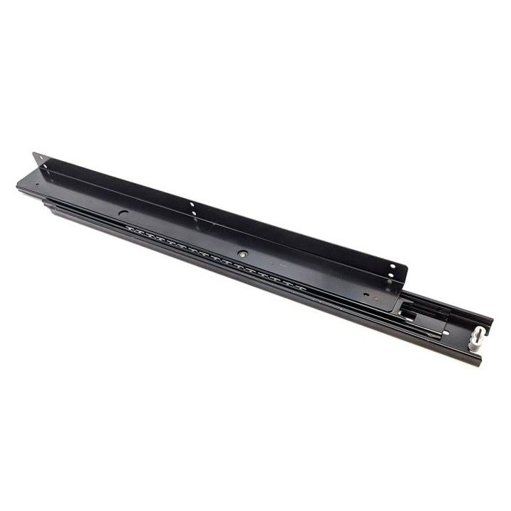 Black Drawer Slide with L-Shape Support - 450mm Long