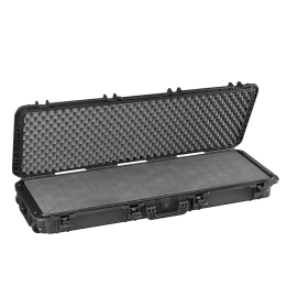 Black, cubed foams, INT 1100x370xH140(45+95)mm, EXT 1177x450xH158mm, 8,8kg, 56,98L