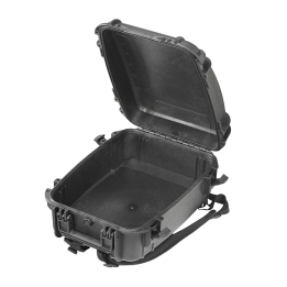 Black, empty Hard-shell backpack  INT. 484 x 315 x H158 (79,6 + 121,5)mm,  EXT 544 x 408 x 215,5 mm, 3,44 kg, 30L