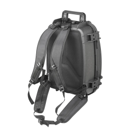 Black, empty Hard-shell backpack  INT. 484 x 315 x H158 (79,6 + 121,5)mm,  EXT 544 x 408 x 215,5 mm, 3,44 kg, 30L