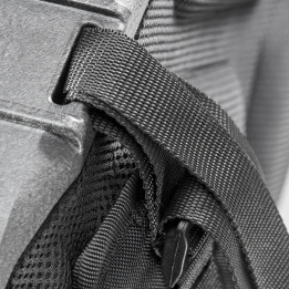 Black, empty Hard-shell backpack  INT. 484 x 315 x H158 (79,6 + 121,5)mm,  EXT 544 x 408 x 215,5 mm, 3,44 kg, 30L