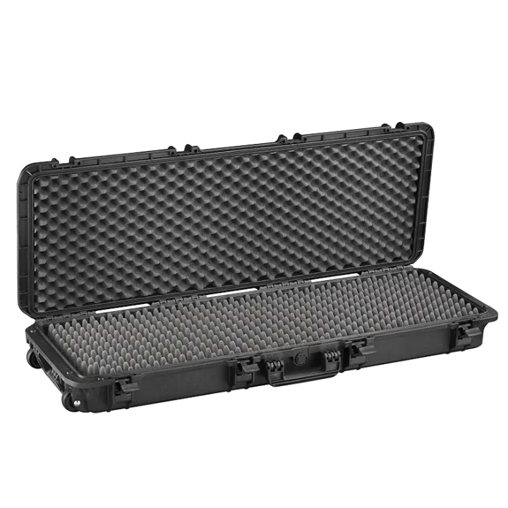Black, convoluted foams, INT 1100x370xH140(45+95)mm, EXT 1177x450xH158mm, 7,92kg, 56,98L