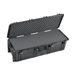 Black, cubed foam, INT 1100x370xH330(45+285)mm, EXT 1177x450xH348mm, 13,3kg, 130L