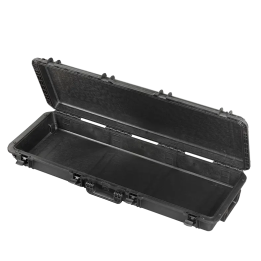 Black, empty, INT 1100x370xH140(45+95)mm, EXT 1177x450xH158mm, 7,86kg, 56,98L