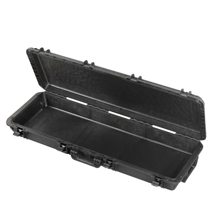 Black, empty, INT 1100x370xH140(45+95)mm, EXT 1177x450xH158mm, 7,86kg, 56,98L