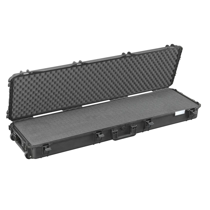 Black, cubed foams, INT 1350x370xH150(45+105)mm, EXT 1420x440xH168mm, 9,45kg, 75L