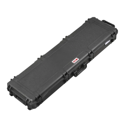 Black, cubed foams, INT 1350x370xH150(45+105)mm, EXT 1420x440xH168mm, 9,45kg, 75L