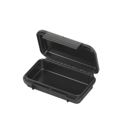 Black, empty, INT 157x115xH41(12+29)mm, EXT 175x115xH47mm, 0,14kg, 0,527L