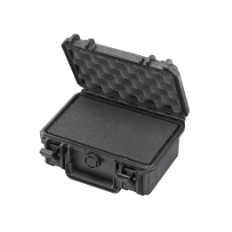 Black, cubed foams, INT 200x125xH98(21,5+68,5)mm, EXT 234x173xH108,5mm, 0,65kg, 2,1L