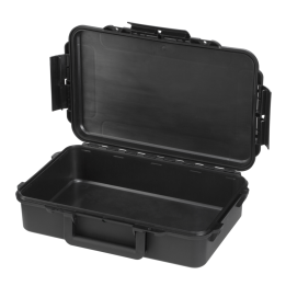 Black, empty, INT 316x195xH81(16+65)mm, EXT 350x230xH86mm, 0,54kg, 4,99L