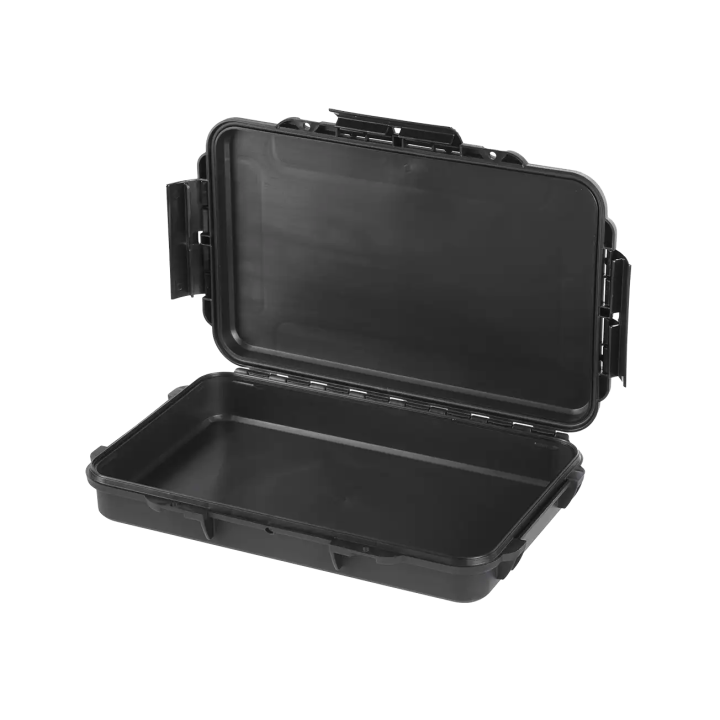 Black, empty, INT 316x195xH53(16+37)mm, EXT 350x230xH59mm, 0,48kg, 3,26L