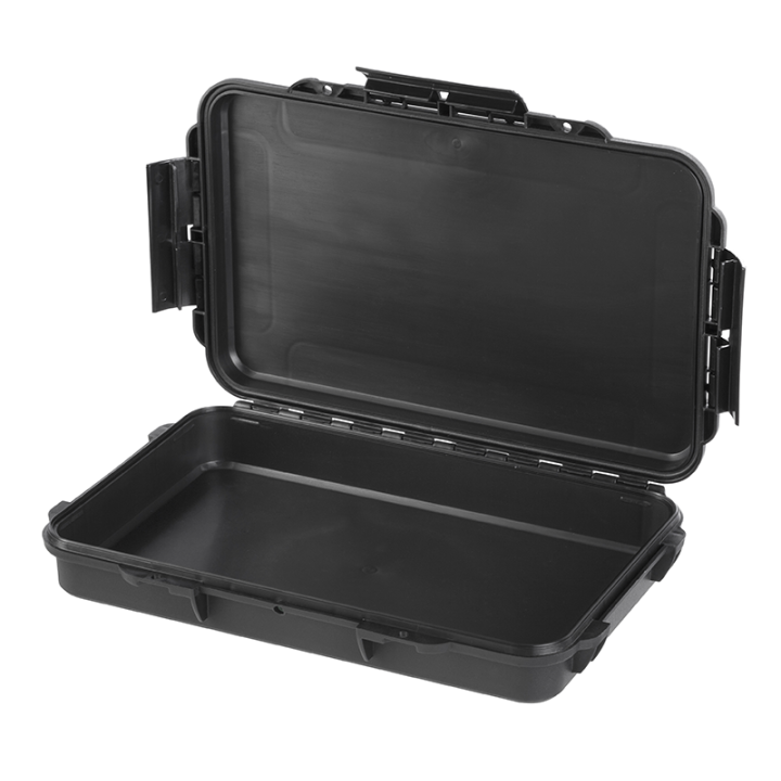 Black, empty, INT 316x195xH53(16+37)mm, EXT 350x230xH59mm, 0,48kg, 3,26L