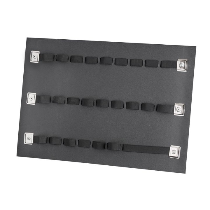 Black, Tool case with galvanized steel vat and shoulder strap, INT 467x335xH220(40+180)mm, EXT 504x415xH246mm, 5,85kg, 34,27L