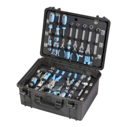 Black, Tool case with shoulder strap, INT 466x335xH220(40+180)mm, EXT 503x415xH246mm, 4,46kg, 34,27L