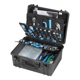 Black, Tool case with shoulder strap, INT 466x335xH220(40+180)mm, EXT 503x415xH246mm, 4,46kg, 34,27L